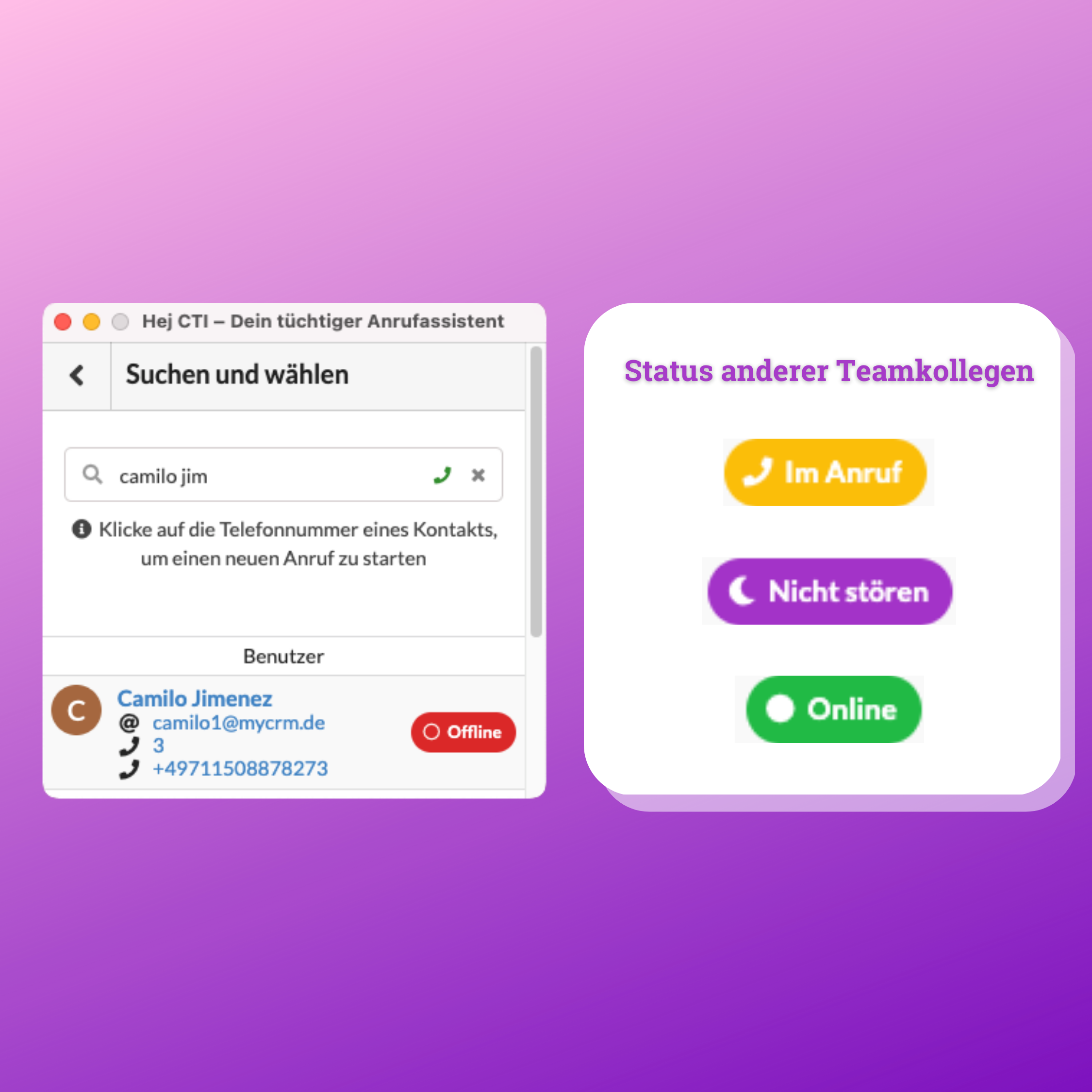 Improved call status indication Improved call status indication