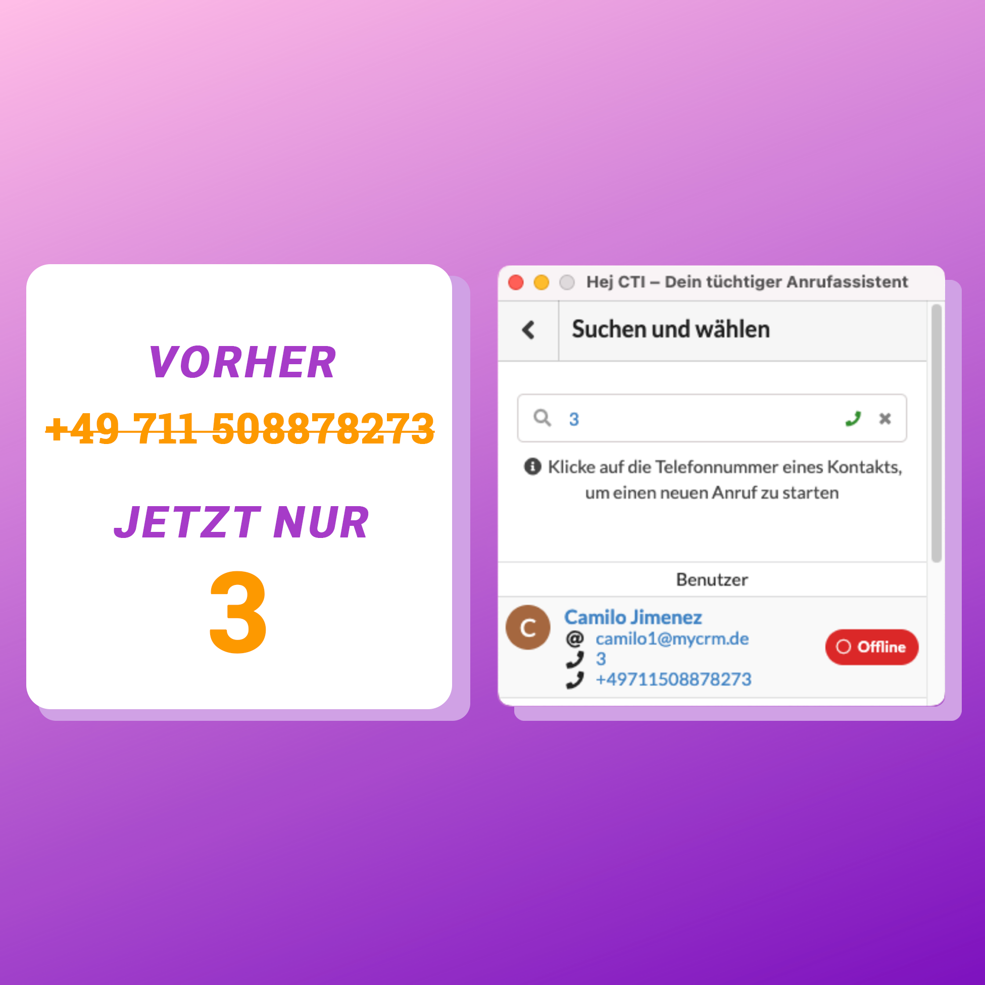 Kurzwahlnummern werden unterstützt Kurzwahlnummern werden unterstützt